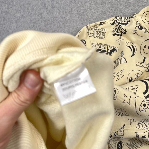 Vidcon Hoodie Mens Large Ivory Convention Fleece Sweatshirt All Over Print AOP - Picture 11 of 11